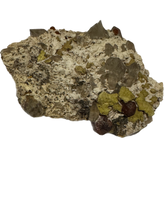 Load image into Gallery viewer, Garnet and Smokey Quartz on matrix
