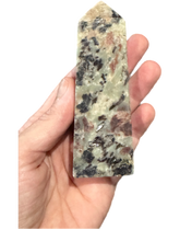 Load image into Gallery viewer, Pink Aventurine and Larvakite Towers
