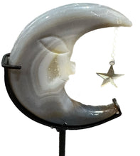 Load image into Gallery viewer, Agate Moon on stand
