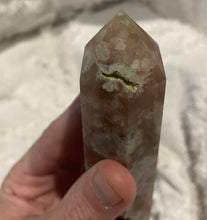 Load image into Gallery viewer, Flower Agate Tower With Pink Amethyst and Green Amethyst
