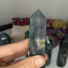 Load image into Gallery viewer, Moss Agate Towers
