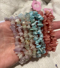 Load image into Gallery viewer, Crystal Chip Bracelets- Larimar, Kunzite and More

