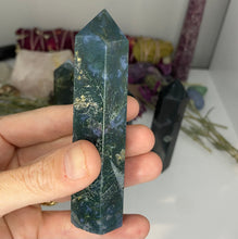 Load image into Gallery viewer, Moss Agate Towers
