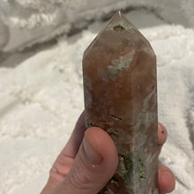 Load image into Gallery viewer, Flower Agate Tower With Pink Amethyst and Green Amethyst
