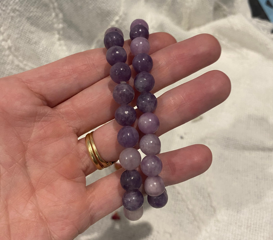 Lepidolite Bead Bracelet
