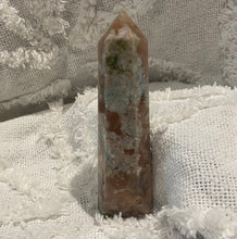 Load image into Gallery viewer, Flower Agate Tower With Pink Amethyst and Green Amethyst
