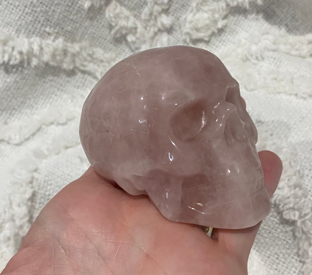 Rose Quartz Skull