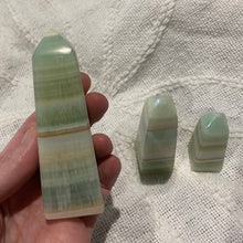 Load image into Gallery viewer, Pistachio Calcite Tower
